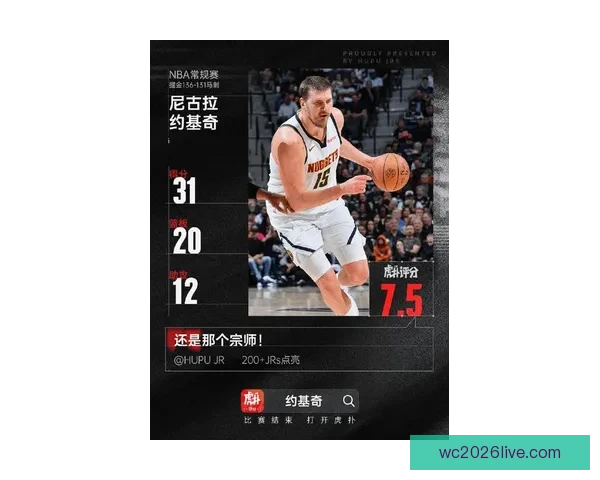 掘金担忧约基奇遭特殊防守策略对付 提前18英尺开始严防